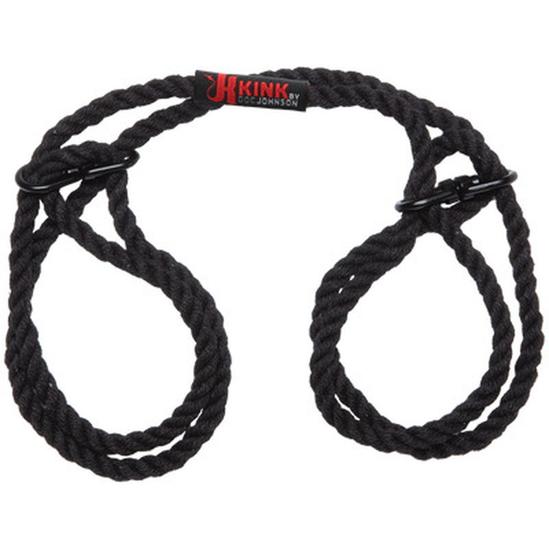 RESTRAIN - 6MM HEMP WRIST OR ANKLE CUFFS - BLACK