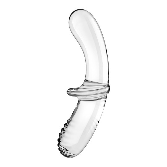 DILDO DE VIDRO DOUBLE CRYSTAL TRANSPARENTE SATISFYER