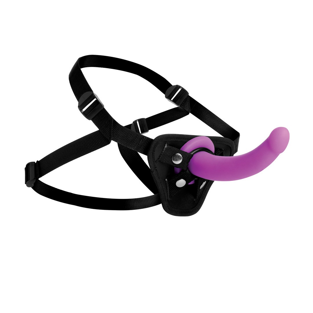 NAVIGATOR - SILICONE G-SPOT DILDO WITH HARNESS