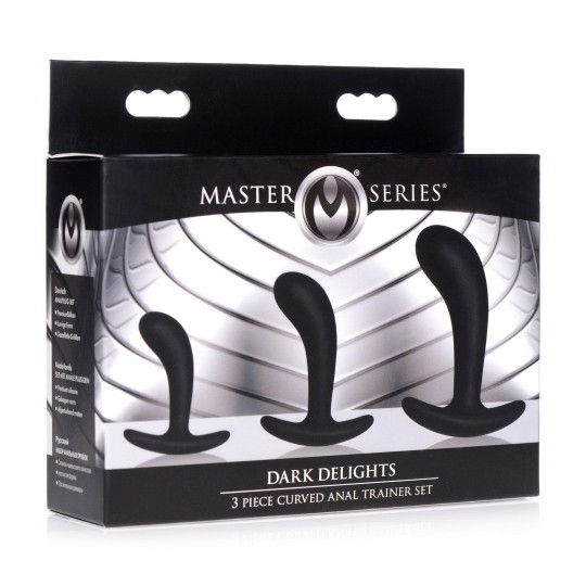 DARK DELIGHTS - 3 PIECE CURVED ANAL TRAINER SET