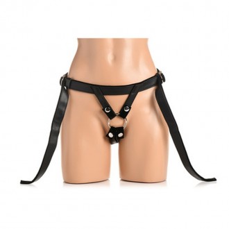 VELVET KISS STRAP-ON HARNESS - BLACK