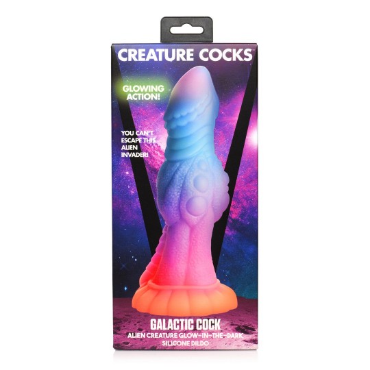 GALACTIC COCK - ALIEN CREATURE GLOW-IN-THE-DARK SILICONE DILDO