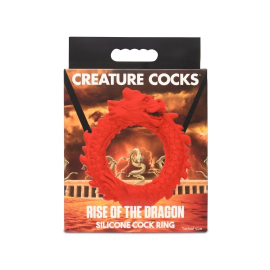 RISE OF THE DRAGON - SILICONE COCK RING - RED