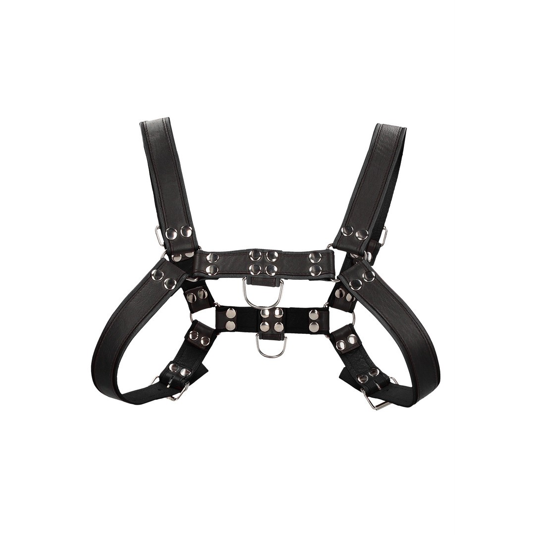 BULLDOG LEATHER CHEST HARNESS - L/XL