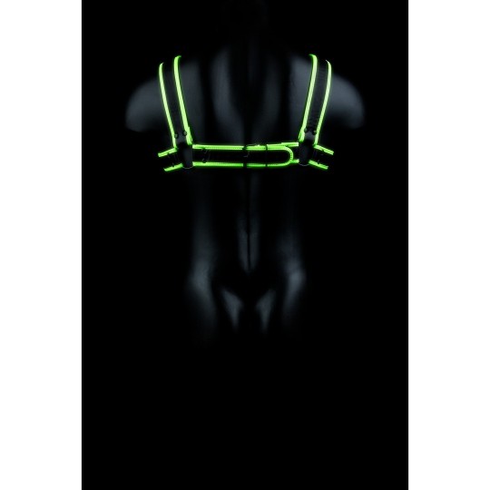 CHEST BULLDOG HARNESS - GLOW IN THE DARK - L/XL