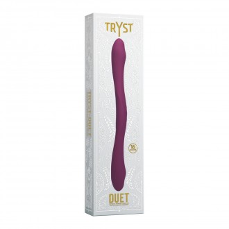 DUET - DOUBLE ENDED VIBRATOR WITH WIRELESS REMOTE - BERRY