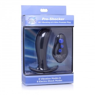 PRO-SHOCKER - VIBRATING AND E-STIM SILICONE PROSTATE PLUG