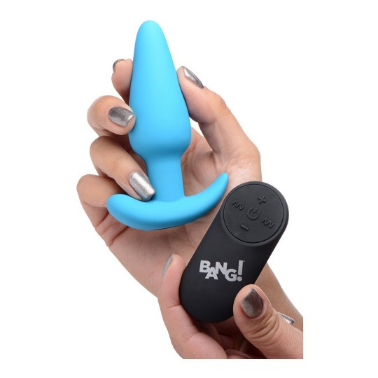 VIBRATING SILICONE BUTT PLUG WITH REMOTE CONTROL