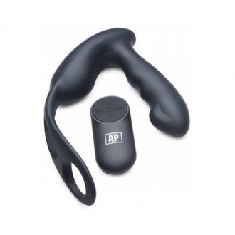 MILKING AND VIBRATING PROSTATE MASSAGER + HARNESS WITH 7 SPEEDS