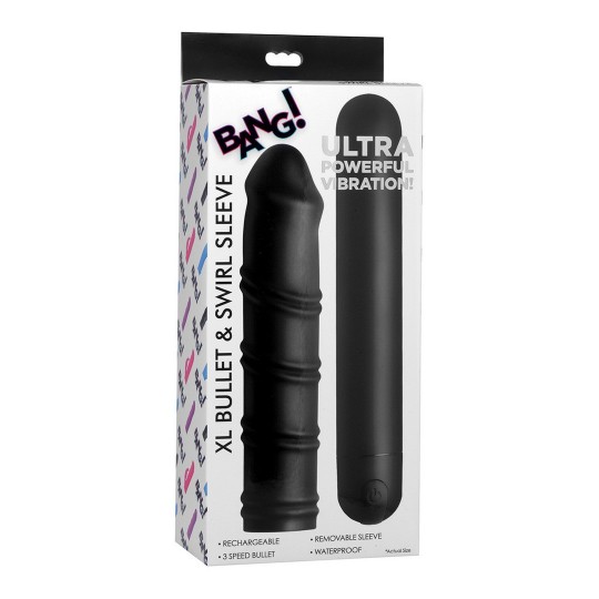 XL BULLET AND SWIRL SILICONE SLEEVE