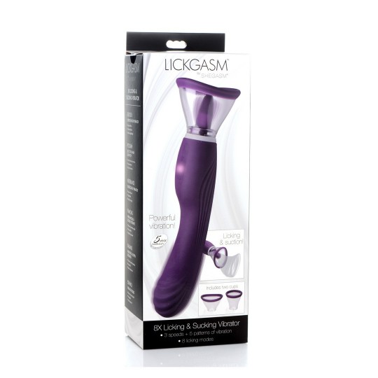 LICKGASM - 8X LICKING AND SUCKING VIBRATOR - PURPLE