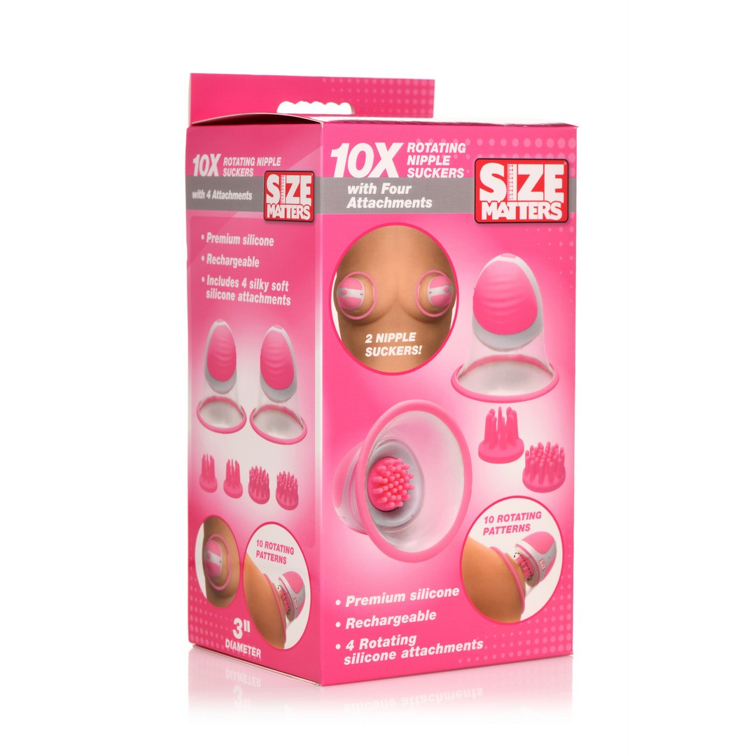 ROTATING SILICONE NIPPLE SUCKERS WITH 2 ATTACHMENTS