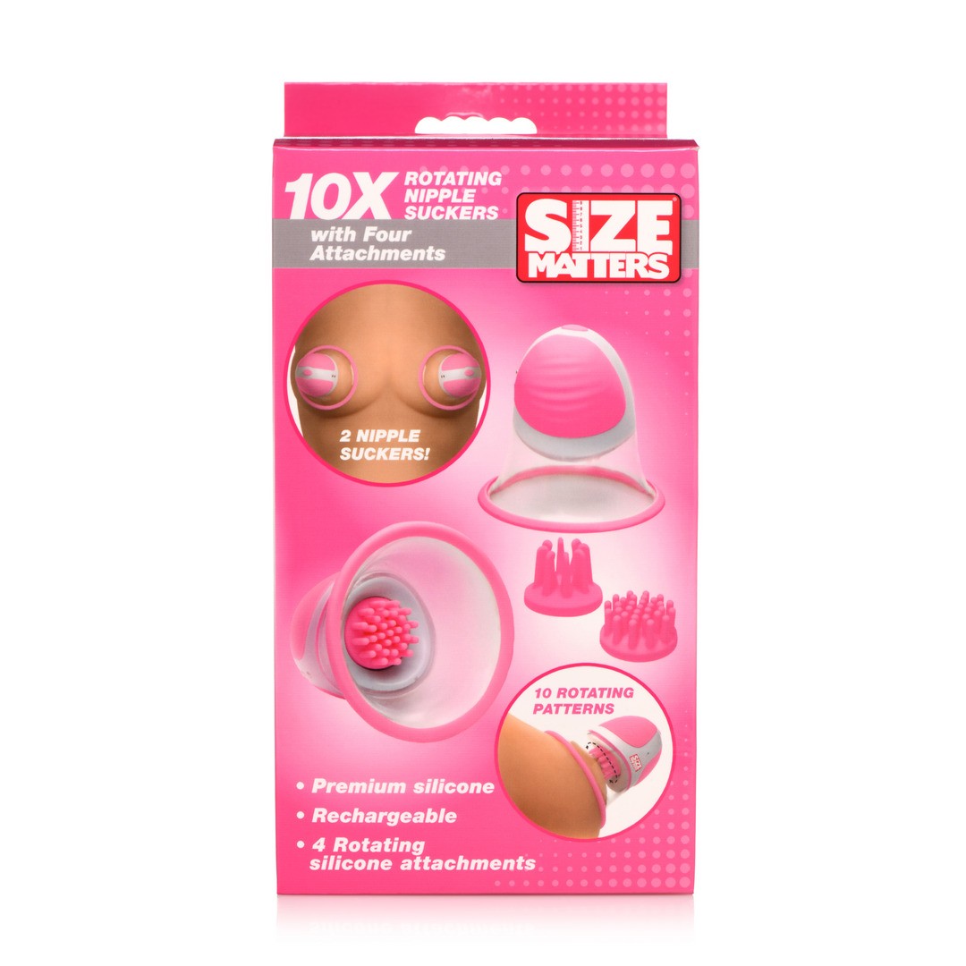 ROTATING SILICONE NIPPLE SUCKERS WITH 2 ATTACHMENTS