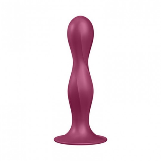 DOUBLE BALL-R - WEIGHTED DILDO - RED