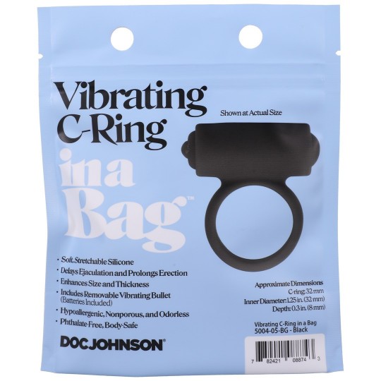 VIBRATING C-RING - BLACK