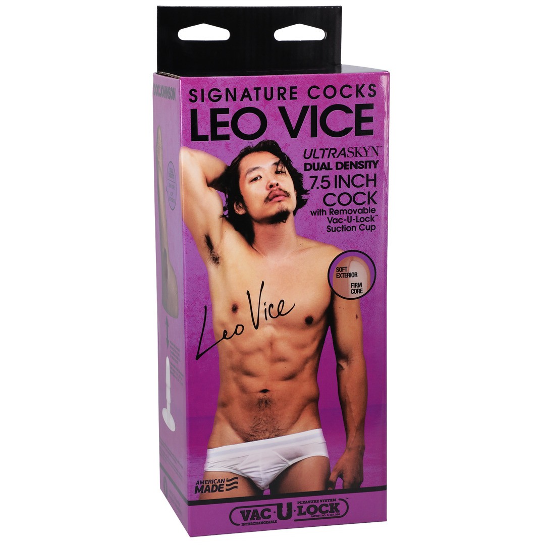 LEO VICE - ULTRASKYN - WITH REMOVABLE SUCTION CUP - 6 / 15 CM - CARAMEL