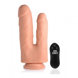 DOUBLE SHOT LIQUID SILICONE DOUBLE PENETRATION DILDO - 8 / 20,5 CM