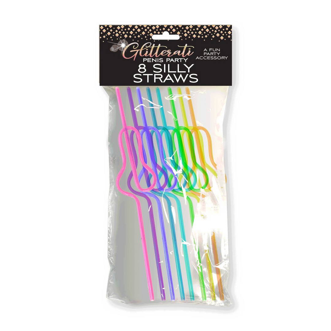 GLITTERATI - SILLY PENIS STRAWS - 8 PIECES