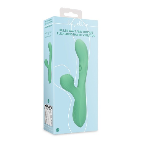 PULSE WAVE AND TONGUE FLICKERING RABBIT VIBRATOR - BLUE GRASS