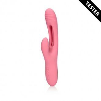 FLAPPING G-SPOT RABBIT VIBRATOR - PINK ARABESQUE - TESTER