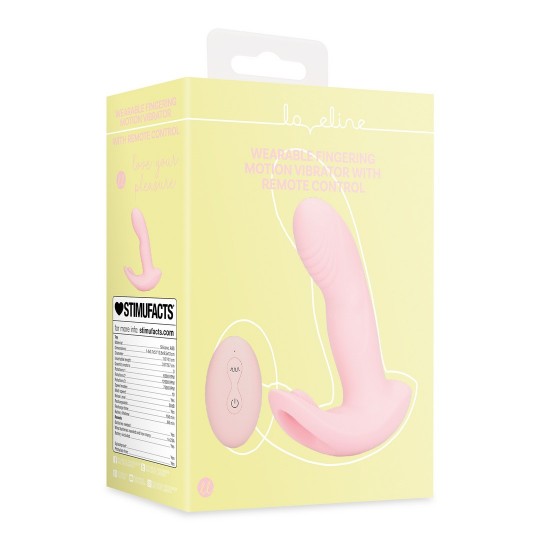 WEARABLE FINGERING MOTION VIBRATOR WITH REMOTE CONTROL - CHERRY CHIFFON