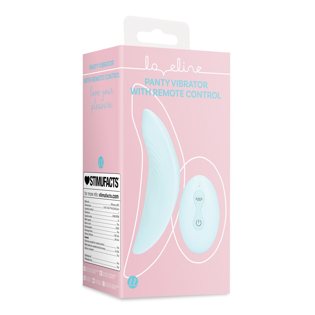 PANTY VIBRATOR WITH REMOTE CONTROL - ARCTIC BLUE