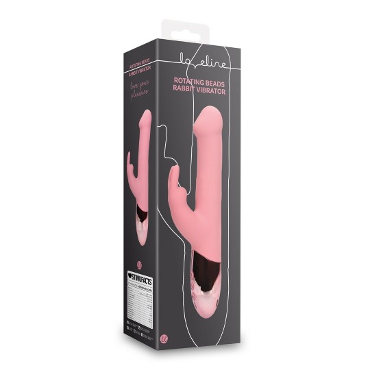 ROTATING BEADS RABBIT VIBRATOR - PINK ARABESQUE