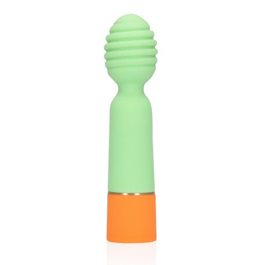 RIBBED MINI VIBRATOR WITH USB CHARGER - SPRING SAGE