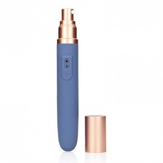 TRAVEL VIBRATOR WITH LUBE COMPARTMENT AND PUMP - BLUE HORIZON