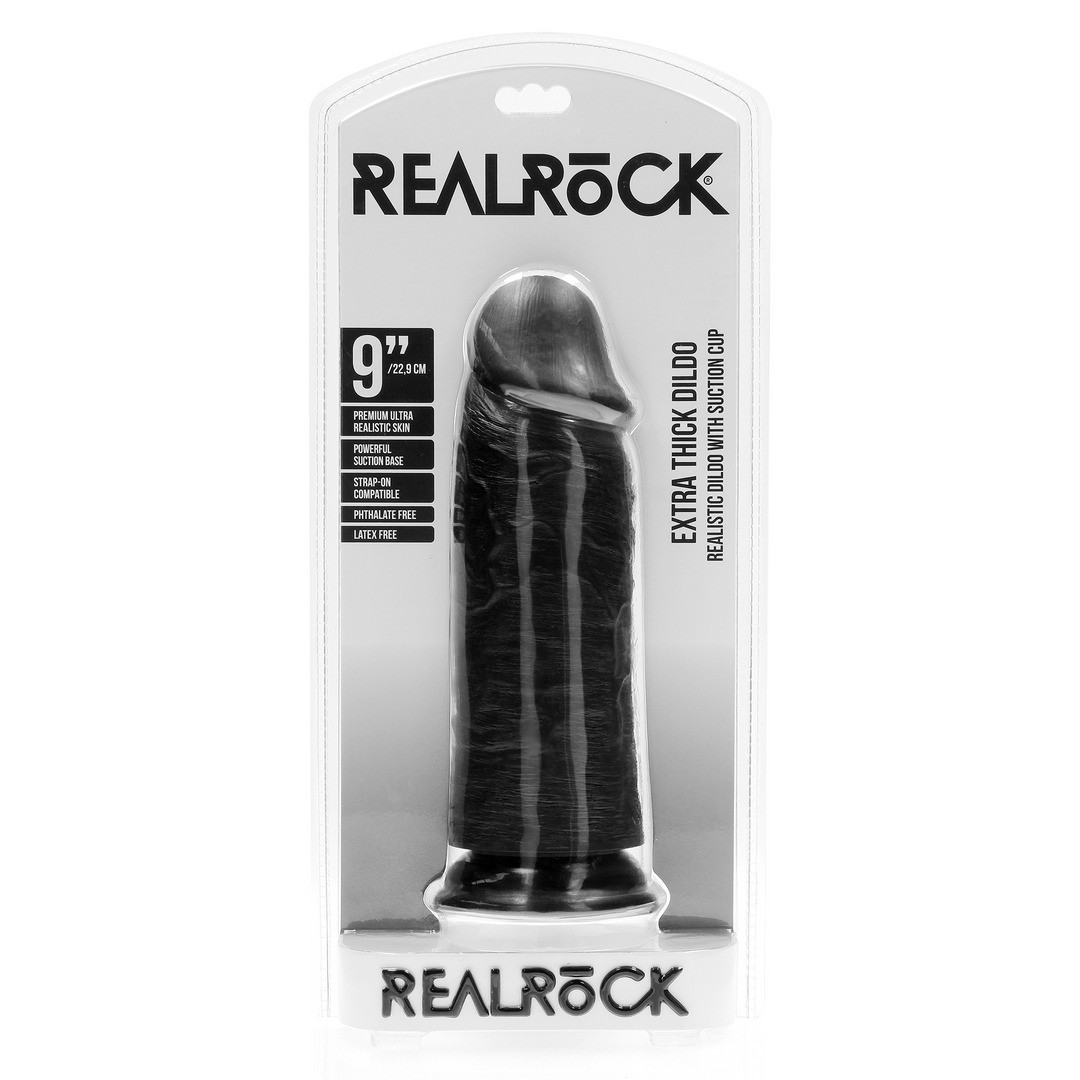 EXTRA THICK STRAIGHT WITHOUT BALLS 9 / 23 CM - BLACK