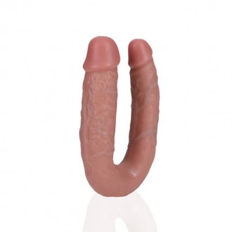 U SHAPED DOUBLE DILDO 5 / 12,7 CM - FLESH