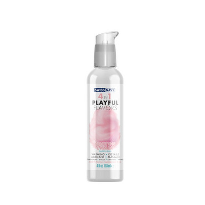 4 IN 1 LUBRICANT WITH COTTON CANDY FLAVOR - 4 FL OZ / 118 ML