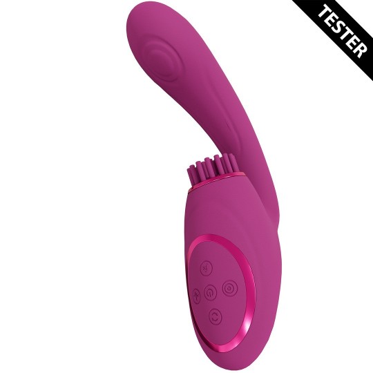 GEN - TRIPLE G-SPOT VIBRATOR WITH PULSE WAVE AND VIBRATING BRISTLES - PINK - TESTER