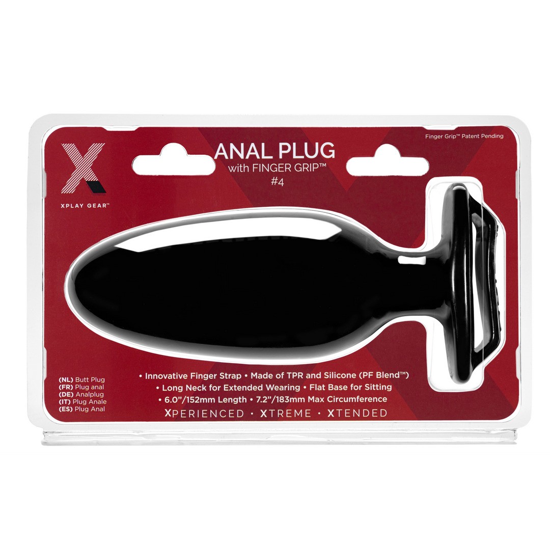 FINGER GRIP PLUG #4L - BUTT PLUG WITH FINGER GRIP