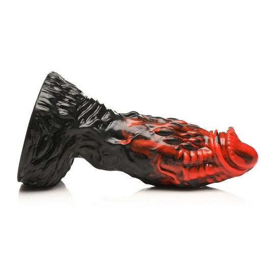 VULCAN - SILICONE DILDO - BLACK/RED