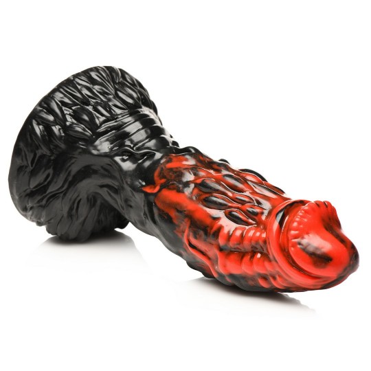 VULCAN - SILICONE DILDO - BLACK/RED