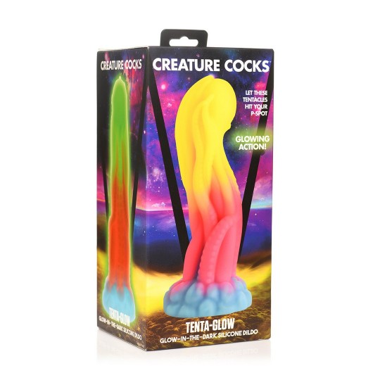 TENTA GLOW - GLOW-IN-THE-DARK SILICONE DILDO