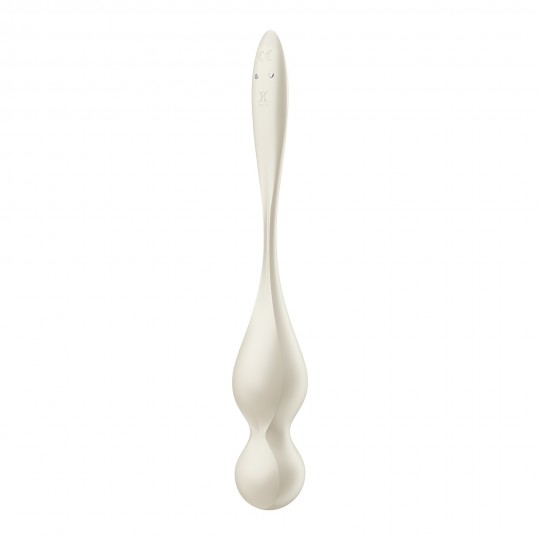 BOULES VAGINALES AVEC VIBRATION LOVE BIRDS 1 SATISFYER BLANC