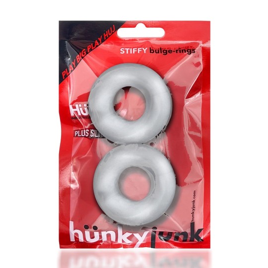 STIFFY - 2-PACK NO-ROLL COCKRINGS - CLEAR ICE