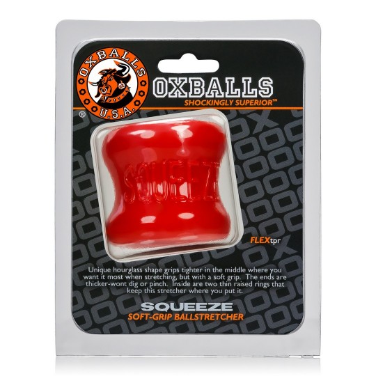 ANNEAU SQUEEZE - HOURGLASS BALLSTRETCHER - ROUGE OXBALLS