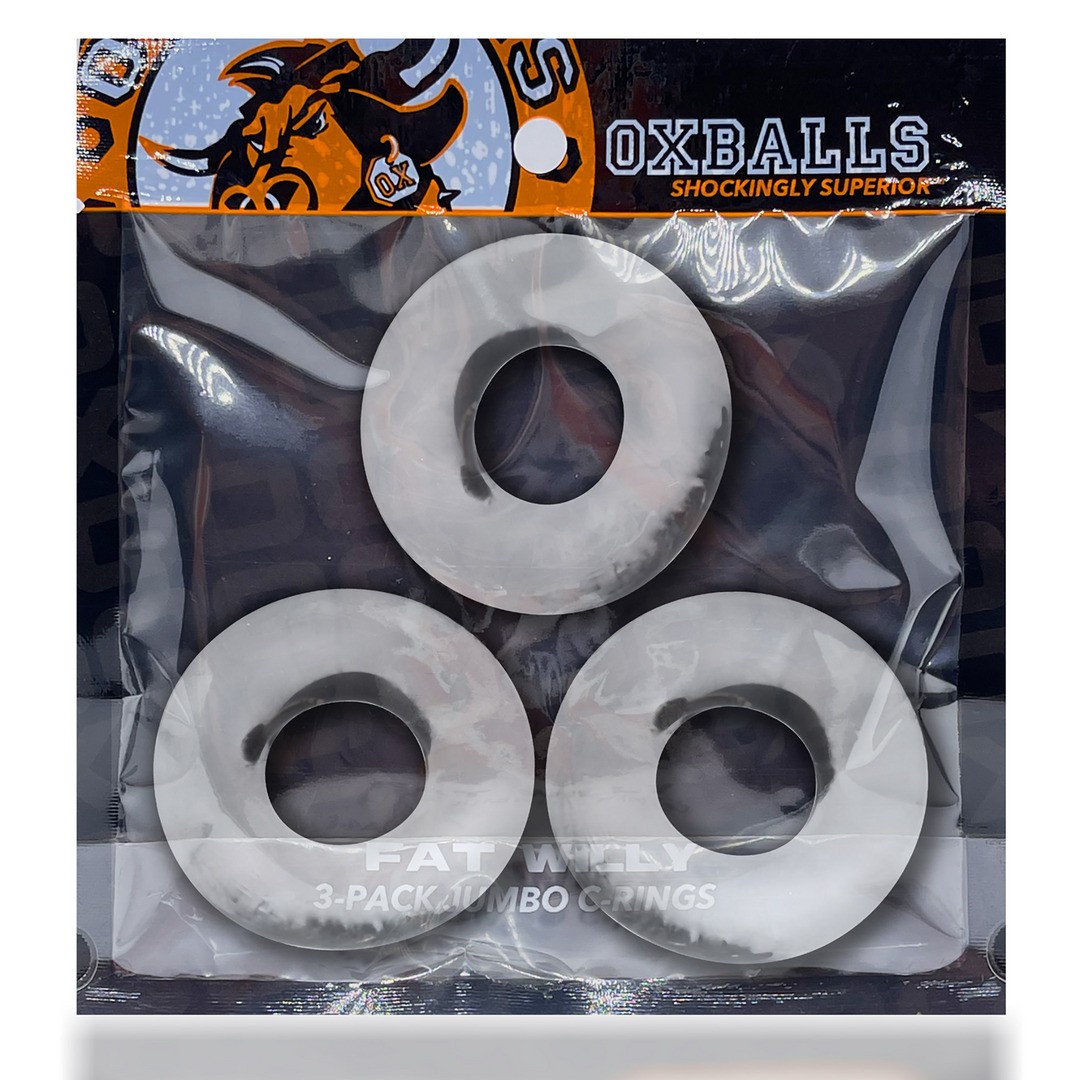 FAT WILLY - 3-PACK JUMBO COCKRINGS - CLEAR