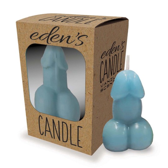 EDEN’S CANDLE - VANILLA SCENTED PENIS - BLUE