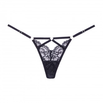 DO NOT DISTURB - LACE THONG - OS - BLACK