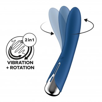 VIBRATEUR SPINNING VIBE 1 BLEU SATISFYER