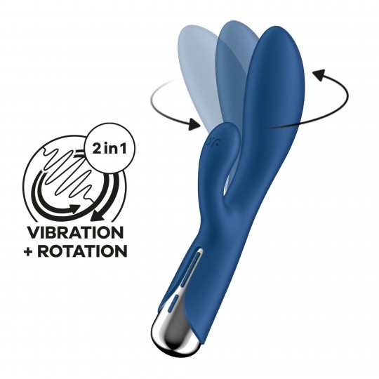 VIBRATEUR SPINNING RABBIT 1 BLEU SATISFYER