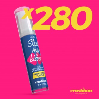 PACK DE 280 GEL LUBRIFICANTE STEAL MY KISSES COM SABOR A BEBIDA ENERGÉTICA CRUSHIOUS 10ML