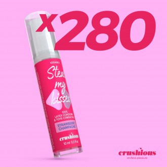 PACK DE 280 GEL LUBRICANTE STEAL MY KISSES DE SABOR FRESA Y CHAMPÁN CRUSHIOUS 10ML