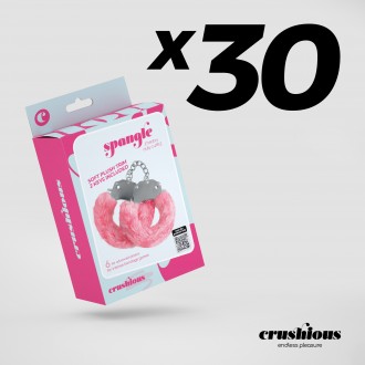 PACK DE 30 SPANGLE ALGEMAS METÁLICAS COM PELÚCIA ROSA CRUSHIOUS