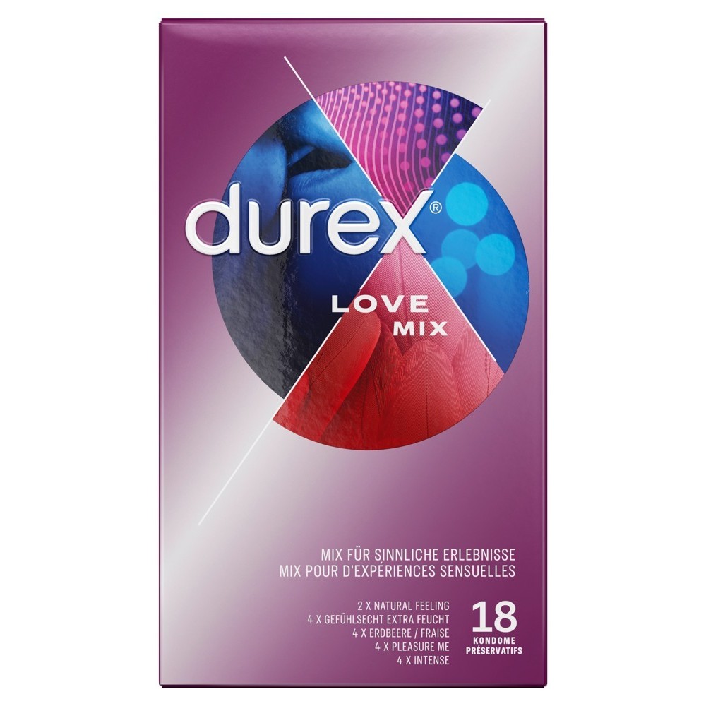 BOÎTE DE 18 PRÉSERVATIFS LOVE MIX DUREX