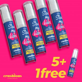 5 + 1 FREE CRUSHIOUS STEAL MY KISSES ENERGY DRINK FLAVOUR LUBRICANT GEL 10ML